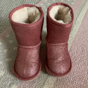Pink glitter UGG boots
